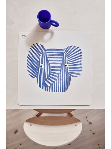OYOY mini 2-delige set: 2 kinderbekers "Nomu" blauw/bruin - (H) 7 x Ø 6,5 cm