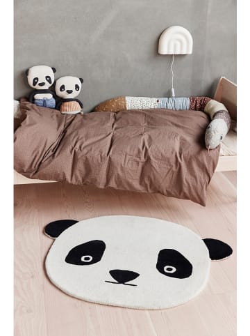 OYOY mini Kurzflor-Teppich "Panda" in Schwarz/ Weiß