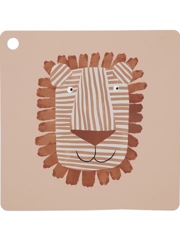 OYOY mini Tischset "Lobo Lion" in Braun - (L) 38 x (W) 38 cm
