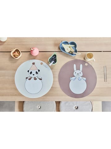 OYOY mini Tischset "Panda Pompom" in Crème - Ø 39 cm