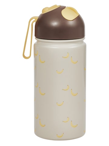 OYOY mini Trinkflasche "Yummy" in Braun/ Gelb - 360 ml - ab 3 Jahren