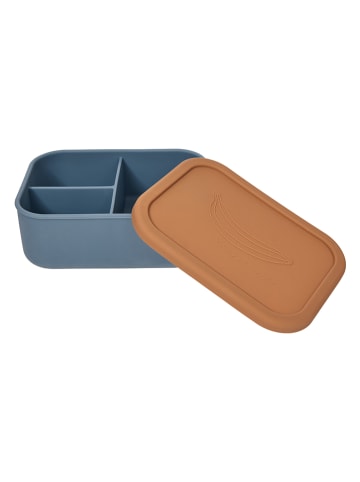 OYOY mini Lunchbox "Yummy" bruin/blauw (L)19,5 x (W)14,7 cm