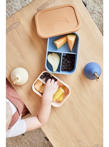 OYOY mini Lunchbox "Yummy" bruin/blauw (L)19,5 x (W)14,7 cm