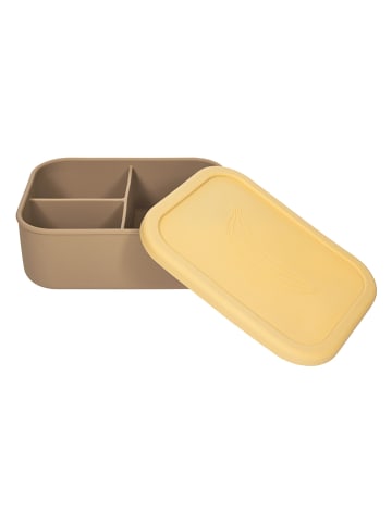 OYOY mini Lunchbox "Yummy" in Braun/ Gelb (L)19,5 x (W)14,7 cm
