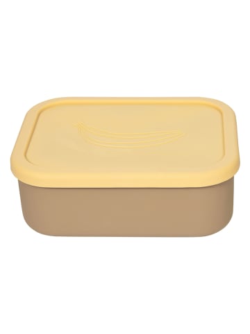 OYOY mini Lunchbox "Yummy" bruin/geel (L)19,5 x (W)14,7 cm