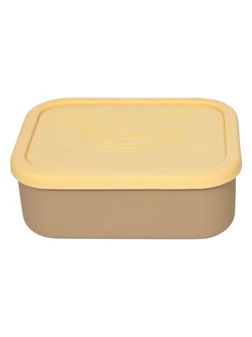 OYOY mini Lunchbox "Yummy" in Braun/ Gelb (L)19,5 x (W)14,7 cm