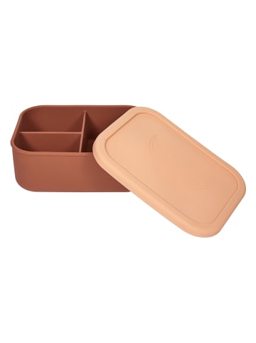 OYOY mini Lunchbox "Yummy" bruin/oranje (L)19,5 x (W)14,7 cm