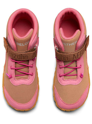 Affenzahn Leder-Boots in Hellbraun/ Rosa