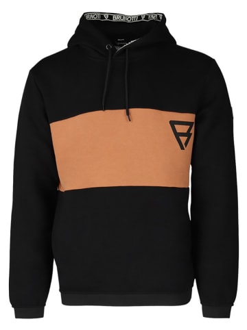 Brunotti Hoodie "Brayon" zwart/lichtbruin