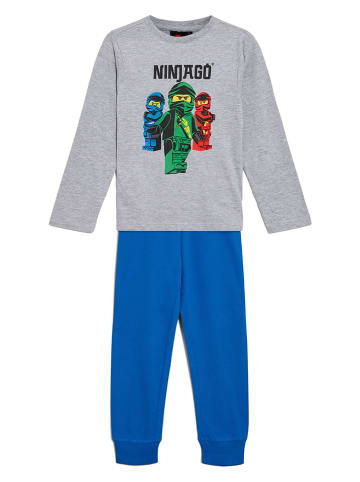 LEGO Pyjama in Grau/ Blau