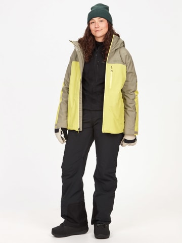 Marmot Kurtka narciarska "Lightray" w kolorze beżowo-limonkowym