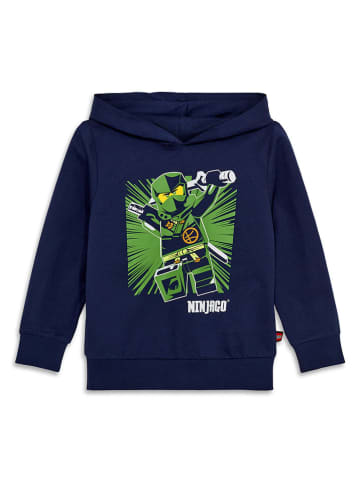 LEGO Hoodie in Dunkelblau/ Grün
