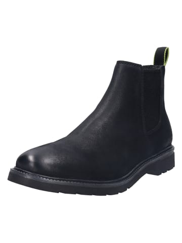 Bugatti Leder-Chelsea-Boots in Schwarz