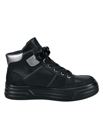 Bagatt Skórzane sneakersy w kolorze czarno-srebrnym