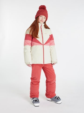 Protest Kurtka narciarska "Kate" w kolorze kremowo-czerwono-jasnoróżowym