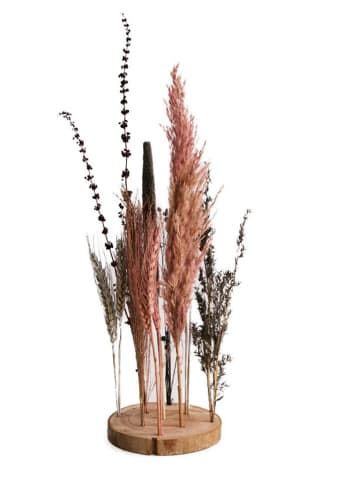 Dijk Natural Bukiet suszonych kwiatów w kolorze jasnoróżowo-szarym - wys. 30 cm