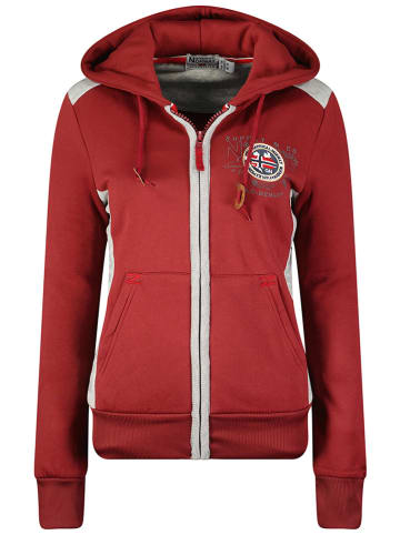 Geographical Norway Sweatvest "Girly lady" rood