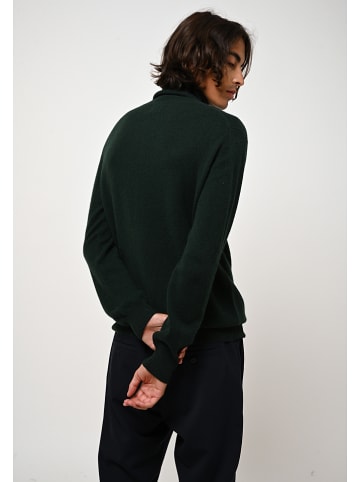 AUTHENTIC CASHMERE Kasjmieren coltrui "Bange" donkergroen