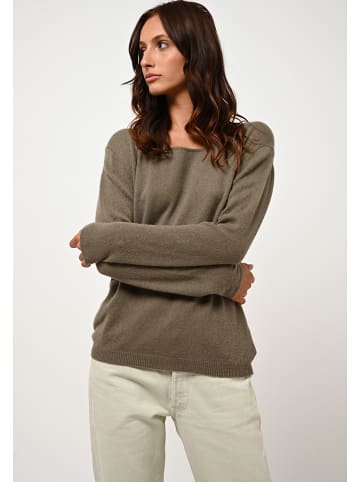 AUTHENTIC CASHMERE Kaszmirowy sweter "Lanfon" w kolorze khaki