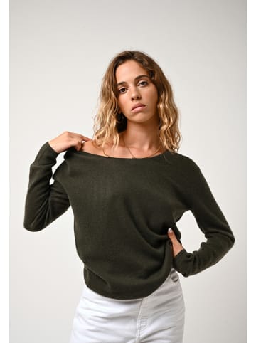 AUTHENTIC CASHMERE Kasjmieren trui "Lanfon" kaki