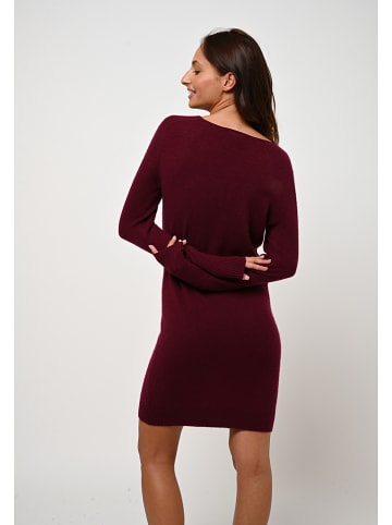 AUTHENTIC CASHMERE Kaschmir-Kleid "Armet" in Bordeaux