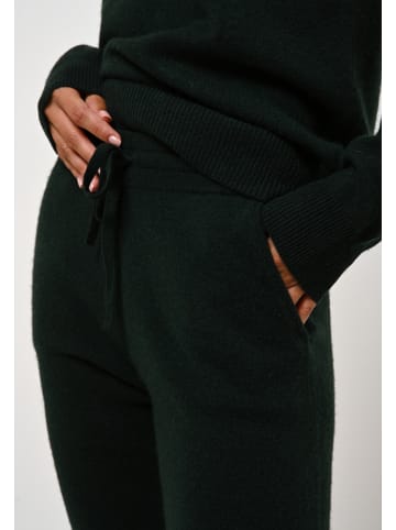 AUTHENTIC CASHMERE Kaszmirowe spodnie "Ferrand" w kolorze ciemnozielonym