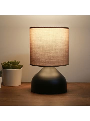 ABERTO DESIGN Lampa stołowa w kolorze czarno-brązowym - wys. 32 x Ø 18,5 cm