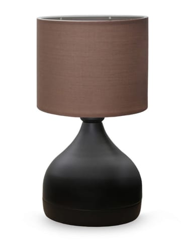 ABERTO DESIGN Lampa stołowa w kolorze czarno-brązowym - wys. 32 x Ø 18,5 cm