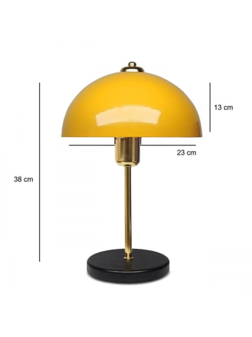 ABERTO DESIGN Lampa stołowa w kolorze żółto-czarnym - wys. 38 x Ø 23 cm