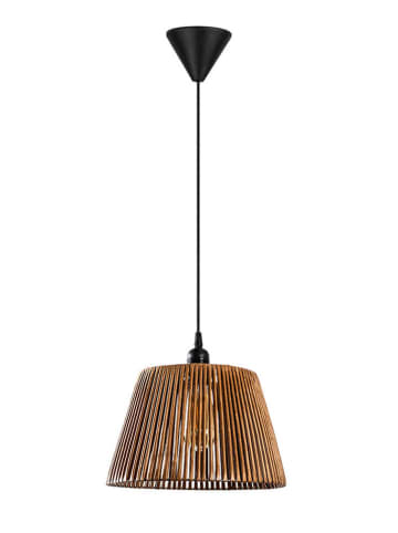 ABERTO DESIGN Lampa wisząca "Way " w kolorze czarno-jasnobrązowym -  wys. 20 x Ø 35 cm