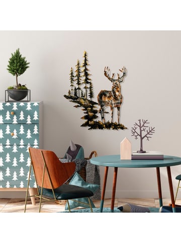 ABERTO DESIGN Wanddecoratie "Deer" - (B)65 x (H)79 cm