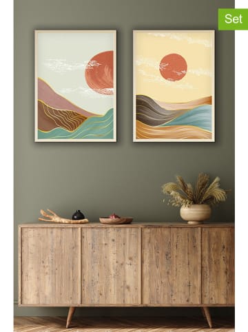 ABERTO DESIGN Druki artystyczne (2 szt.) w ramce