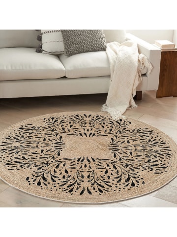 ABERTO DESIGN Laagpolig tapijt zwart/beige