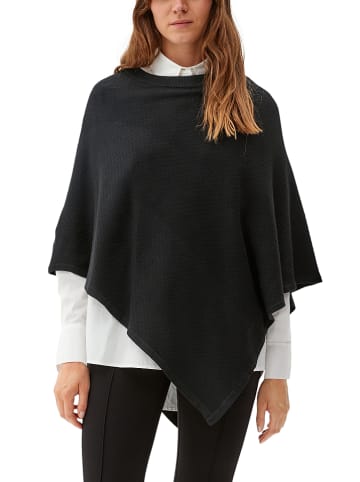 s.Oliver BLACK LABEL Poncho in Schwarz