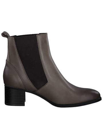 Marco Tozzi Leder-Chelsea-Boots in Taupe