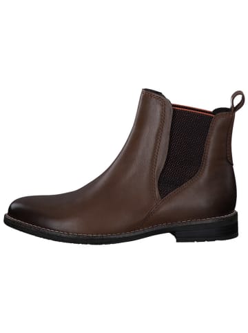 Marco Tozzi Leder-Chelsea-Boots in Braun
