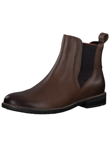Marco Tozzi Leder-Chelsea-Boots in Braun