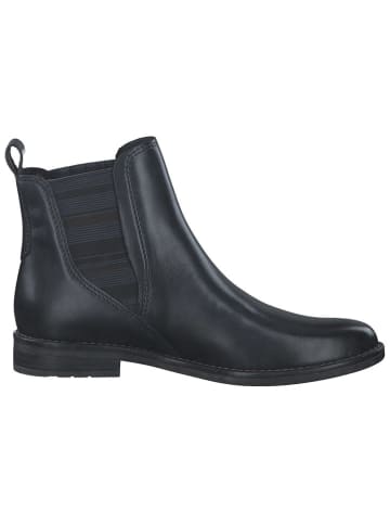 Marco Tozzi Leder-Chelsea-Boots in Dunkelblau