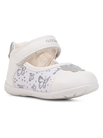 Geox Ballerina's "Elthan" wit/zilverkleurig