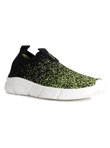 Geox Sneakersy "Aril" w kolorze czarno-zielonym
