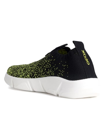 Geox Sneakersy "Aril" w kolorze czarno-zielonym