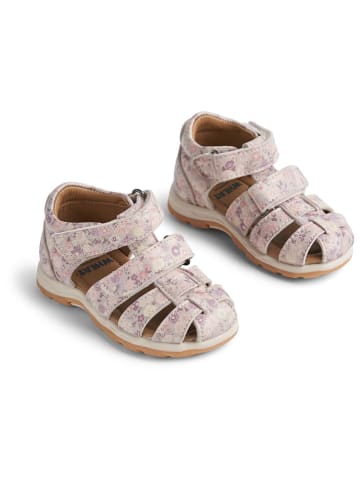 Wheat Leder-Halbsandalen in Lila/ Creme