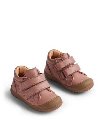 Wheat Skórzane buty "Ivalo" w kolorze jasnróżowym do nauki chodzenia