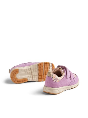 Wheat Skórzane sneakersy "Toney" w kolorze fioletowym ze wzorem