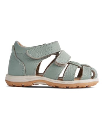 Wheat Leren enkelsandalen turquoise