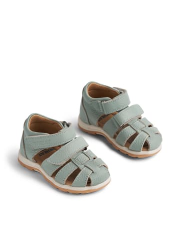Wheat Leren enkelsandalen turquoise