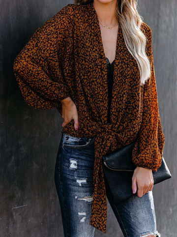 Milan Kiss Blouse oranje/zwart