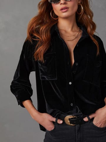Milan Kiss Aksamitna bluzka w kolorze czarnym