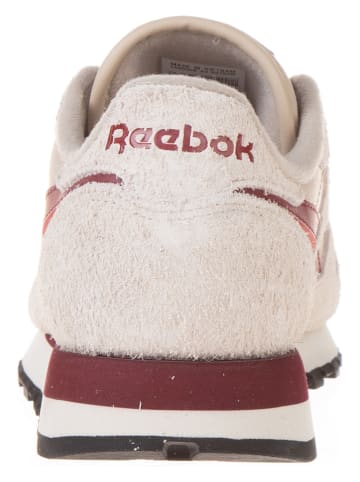 Reebok Leder-Sneakers "Classic Leather" in Beige / Rot