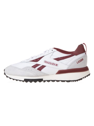 Reebok Leder-Sneakers "LX2200" in Weiß/ Rot